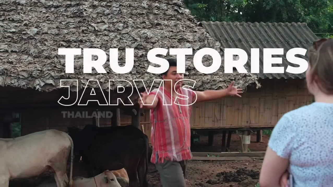 Jarvis welcoming guests in the village, from the TruTravels Tru Stories film